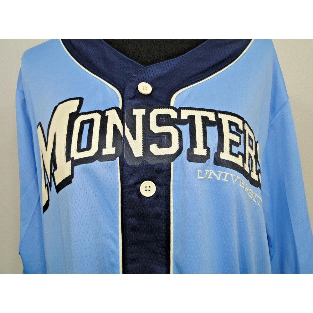 Disney Parks Monsters University Baseball‎ Jersey XL Sulley Mike Wazowski Pixar